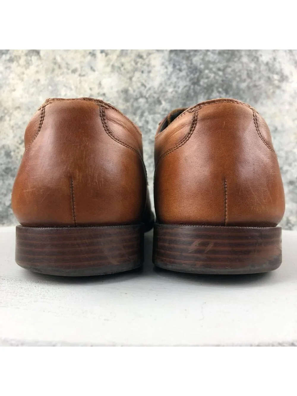 Cole Haan Men's Size 13W Grand.OS Cap Toe Brown Leather Oxfords Dress Shoes
